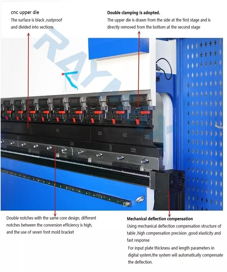 Màquina de fre de premsa hidràulica CNC síncrona electrohidràulica de 9 eixos amb DA66T