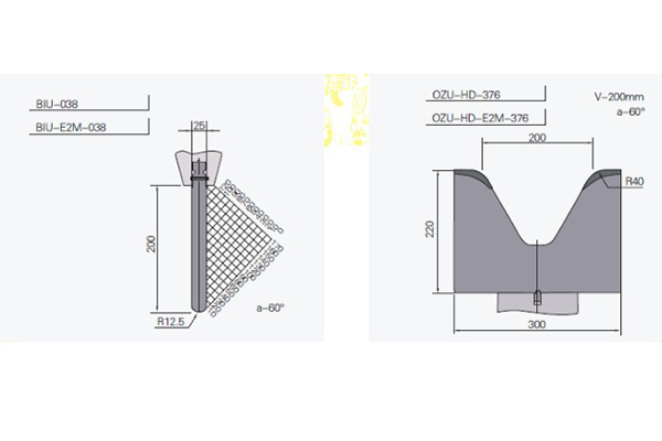 Heavy bending die/tooling 