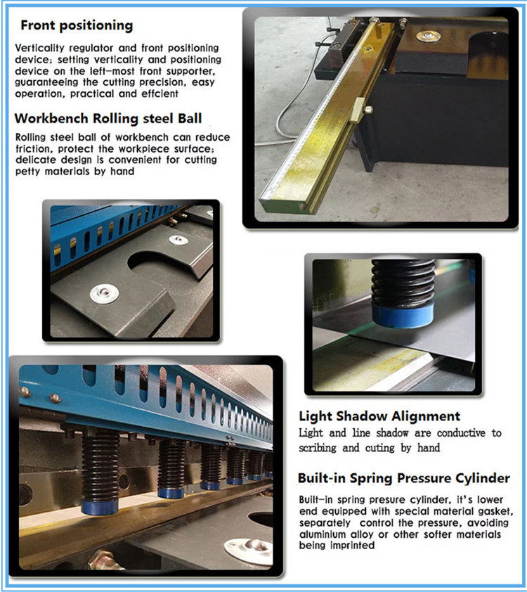 QC12 Cneifio Guillotine Peiriant Torri Taflen Metel Hydrolig